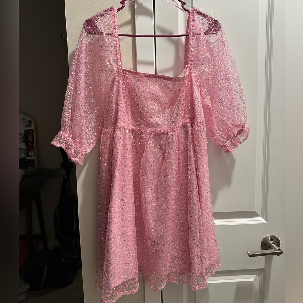 Pink Lily Sparkly pink dress